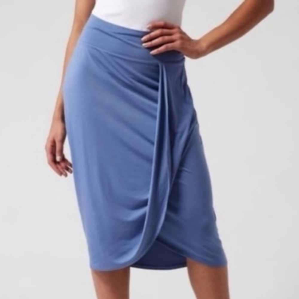 Athleta Blue Release Midi Skirt